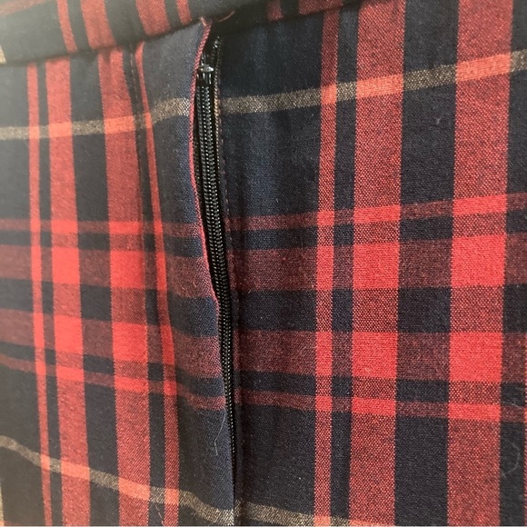 BLACK TAPE Sz XL Plaid Elastic Back Waist Tapered Leg Unlined Pockets Pants - Picture 5 of 7